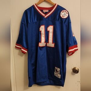 Phil Simms Mitchell & Ness Blue Throwback Jersey